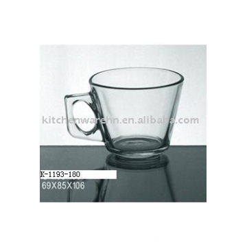 4oz glass coffee mugs with square hand